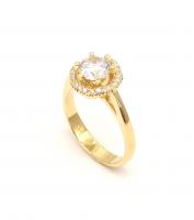 טבעת אירוסין יהלום גדול - אלמוג