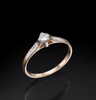 טבעת אירוסין זולה עם יהלומים - שאנטל