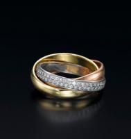 טבעת יהלומים בצבעי זהב שונים - ג׳ס