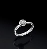 טבעת אירוסין יהלום שקוע בזהב - אורי