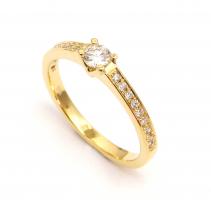 טבעת אירוסין עם יהלום שקוע - נתי