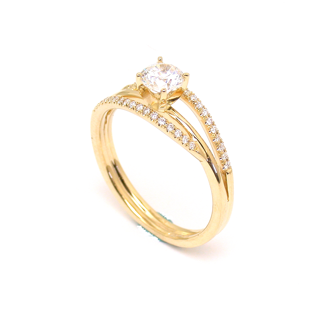טבעת אירוסין זהב צהוב