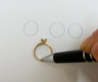 מדידת טבעת אירוסין